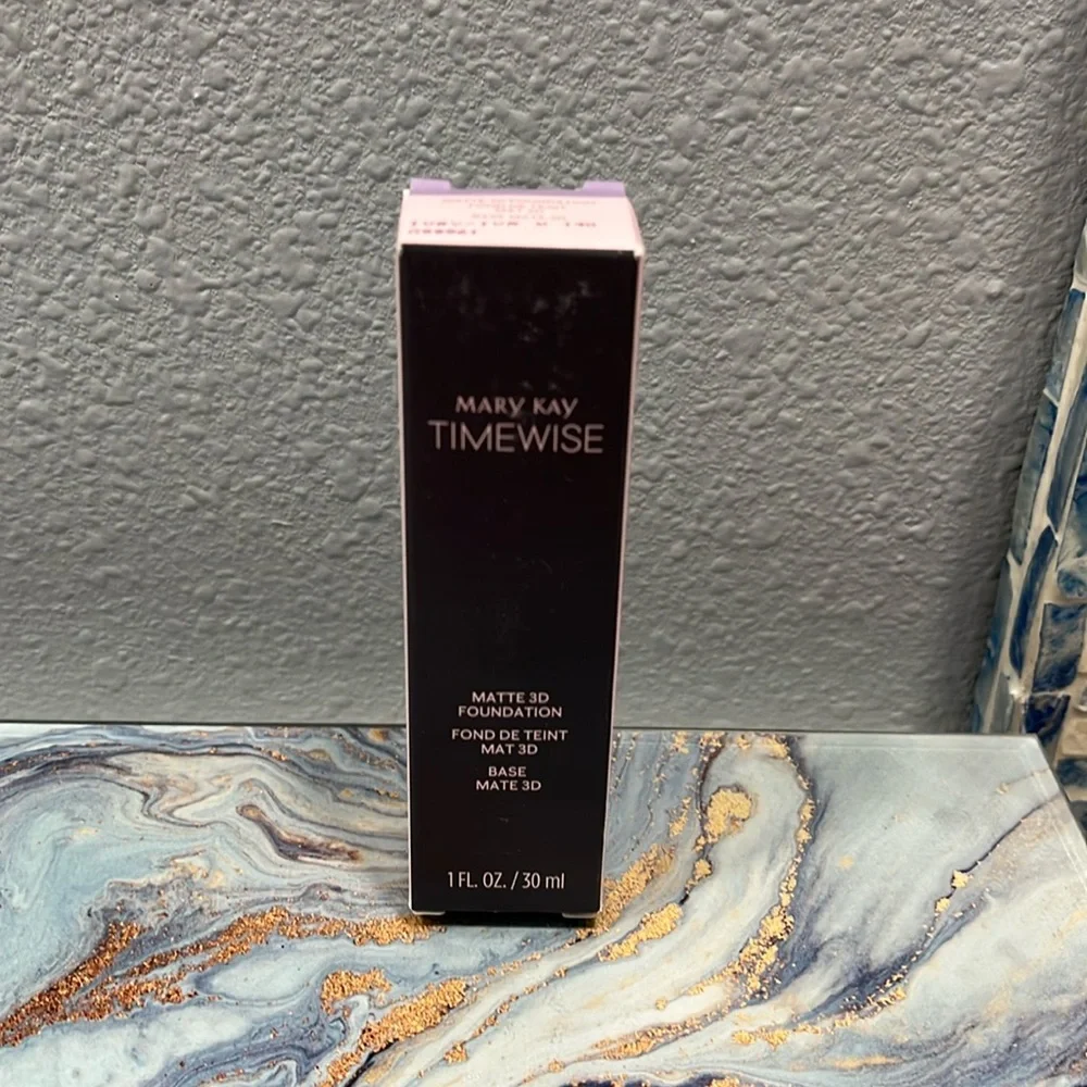 Mary Kay Timewise Matte 3D foundation, ivory W130, lightest color.